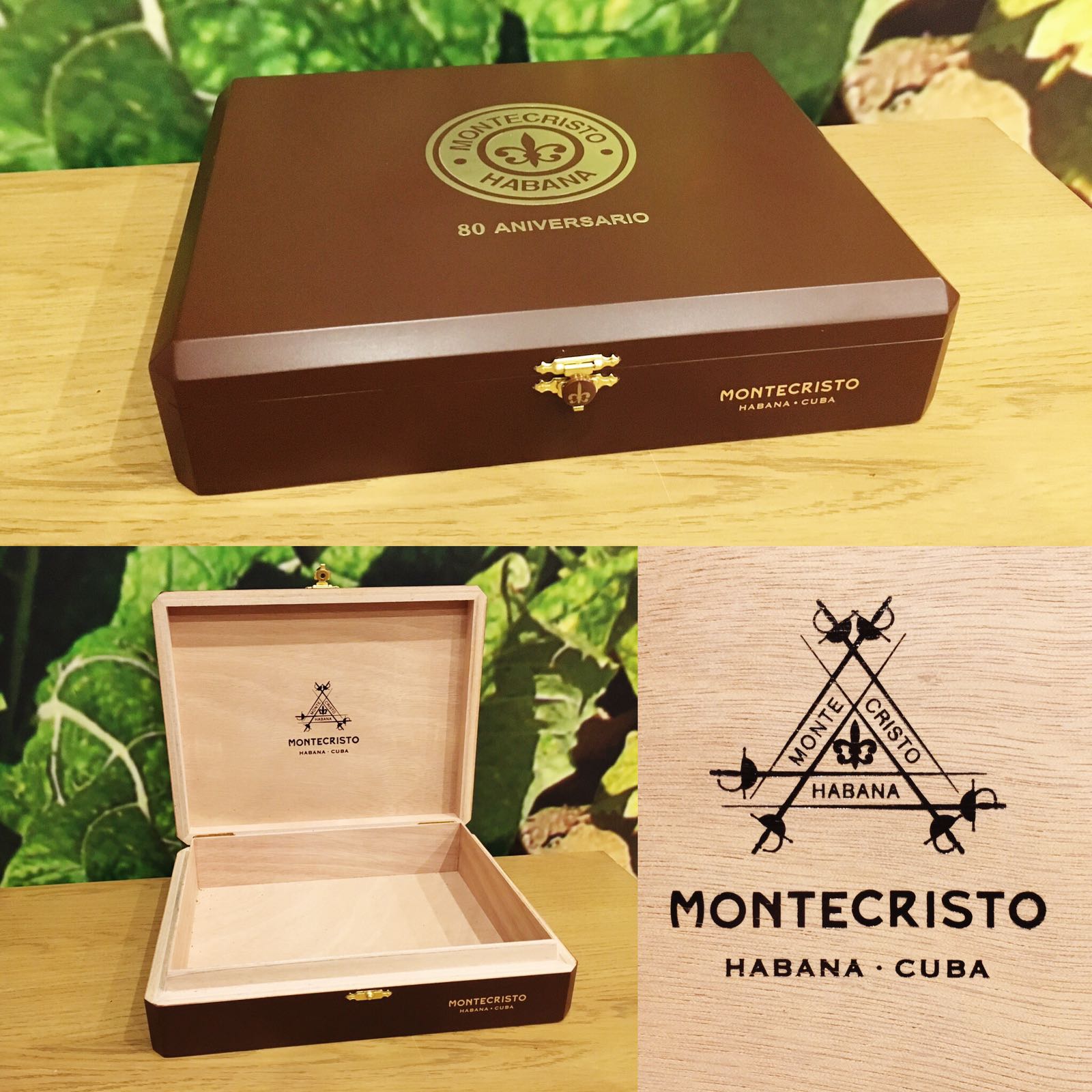 Empty Montecristo 80 Aniversario Cigar Box